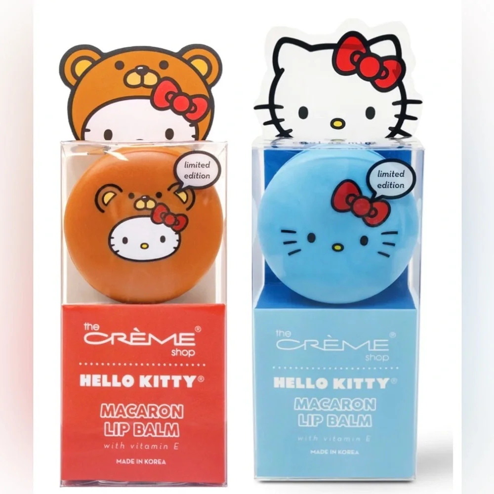2pack The Crème Shop x Hello Kitty Macaron Red Velvet &‎ Cool As Mint Lip Balms